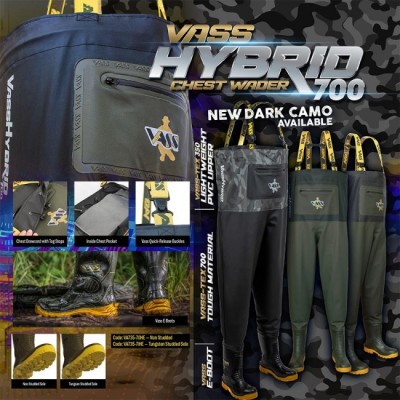 Vass Hybrid 700 Chest Fishing Wader – Dark Camouflage Special Edition (inc VRLR stealth finish)