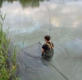 Vass Carp Rising Kids Tee Shirt and Chest Waders for Juniors Fishing Angling Blake