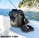 Holiday fishing vibe Vass Easy Bac trainer Vass Waterproof Ruck sack Vass Cap