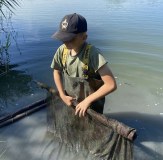 Vass Brushed Cotton Cap Kids Carp Rising Tee Shirt and Junior Waders for Fishing and Outdoor Activities