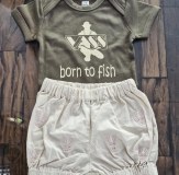 Vass Babygrow Outfit Born to Fish 3