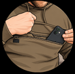 Zipped Chest Pocket