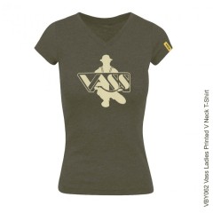 Ladies Printed V Neck T-Shirt by Vass Textiles Limited