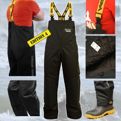Team Vass 350 Winter Lined Waterproof Bib & Brace - Black